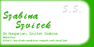 szabina szvitek business card